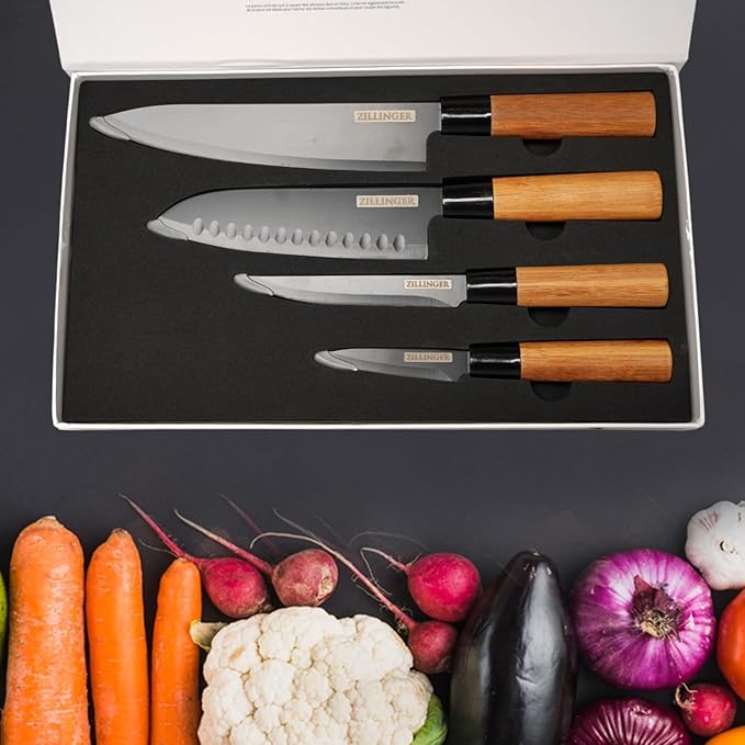 4Pcs Japanese Zillinger Knife Set